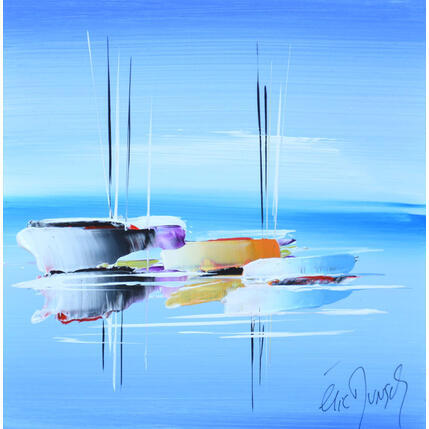 Peinture UN JOUR EN MER  par Munsch Eric | Tableau Figuratif Acrylique, Huile Marine