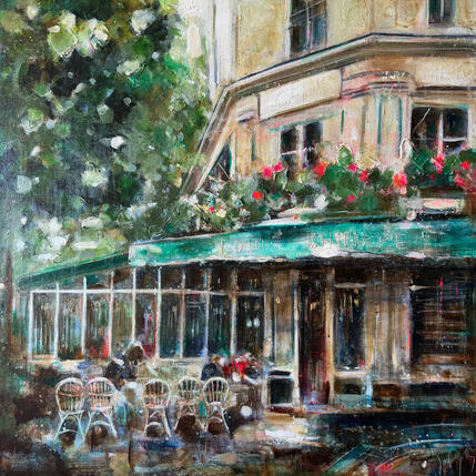 Painting Café break in Paris by Solveiga | Painting  Acrylic