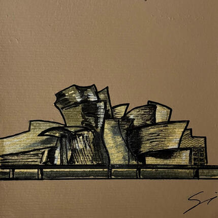 Gemälde guggenheim F-1 1 von Mestres Sergi | Gemälde Pop-Art Acryl, Graffiti Architektur, Pop-Ikonen