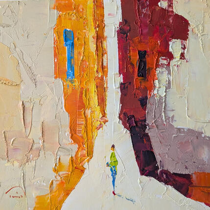 Painting Tarda d'estiu  by Tomàs | Painting Abstract Oil Life style, Urban