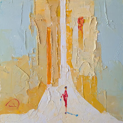 Painting Molt dolç by Tomàs | Painting Abstract Oil Life style, Urban