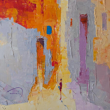 Painting La vecina del 23 by Tomàs | Painting Abstract Oil Life style, Pop icons, Society, Urban