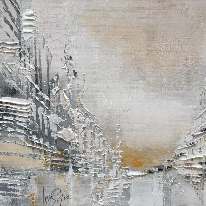 Peinture Blanche comme neige par Levesque Emmanuelle | Tableau Huile