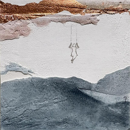 Painting BENESSERE by Roma Gaia | Painting Subject matter Acrylic, Sand Minimalist