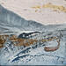 Painting BLU by Roma Gaia | Painting Subject matter Minimalist Acrylic Sand