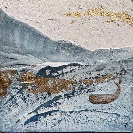 Painting BLU by Roma Gaia | Painting Subject matter Acrylic, Sand Minimalist