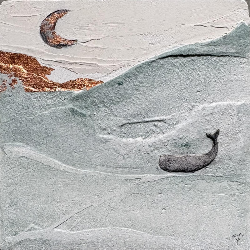 Painting CHIAMAMI by Roma Gaia | Painting Subject matter Minimalist Acrylic Sand