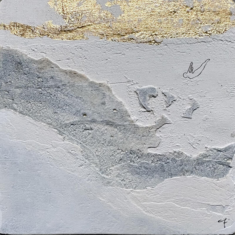 Painting FORMIDABLE by Roma Gaia | Painting Subject matter Minimalist Acrylic Sand