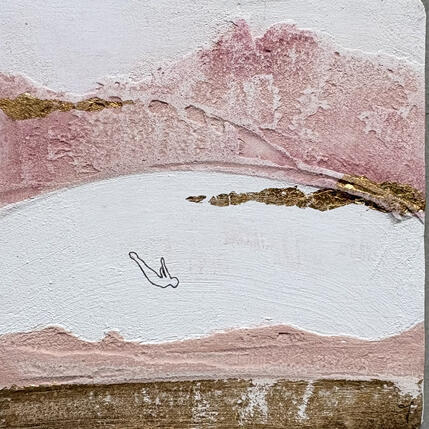 Peinture MY BABY par Roma Gaia | Tableau Matiérisme Acrylique, Sable Minimaliste
