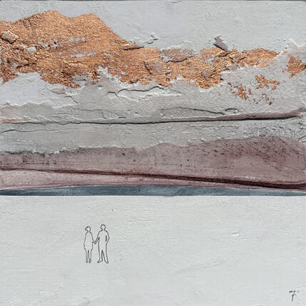 Gemälde WUTHERING HEIGHTS von Roma Gaia | Gemälde Materialismus Acryl, Sand Minimalistisch, Pop-Ikonen