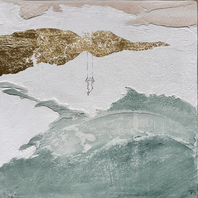 Painting TUTTO E' POSSIBILE by Roma Gaia | Painting Subject matter Minimalist Acrylic Sand