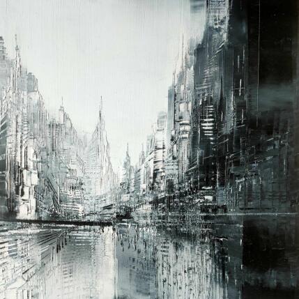 Painting Voyage en noir et blanc by Levesque Emmanuelle | Painting  Oil