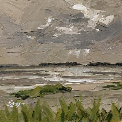 Peinture On Terschelling island par Elisabeth Bazin | Tableau Figuratif Acrylique Marine, Nature, Paysages