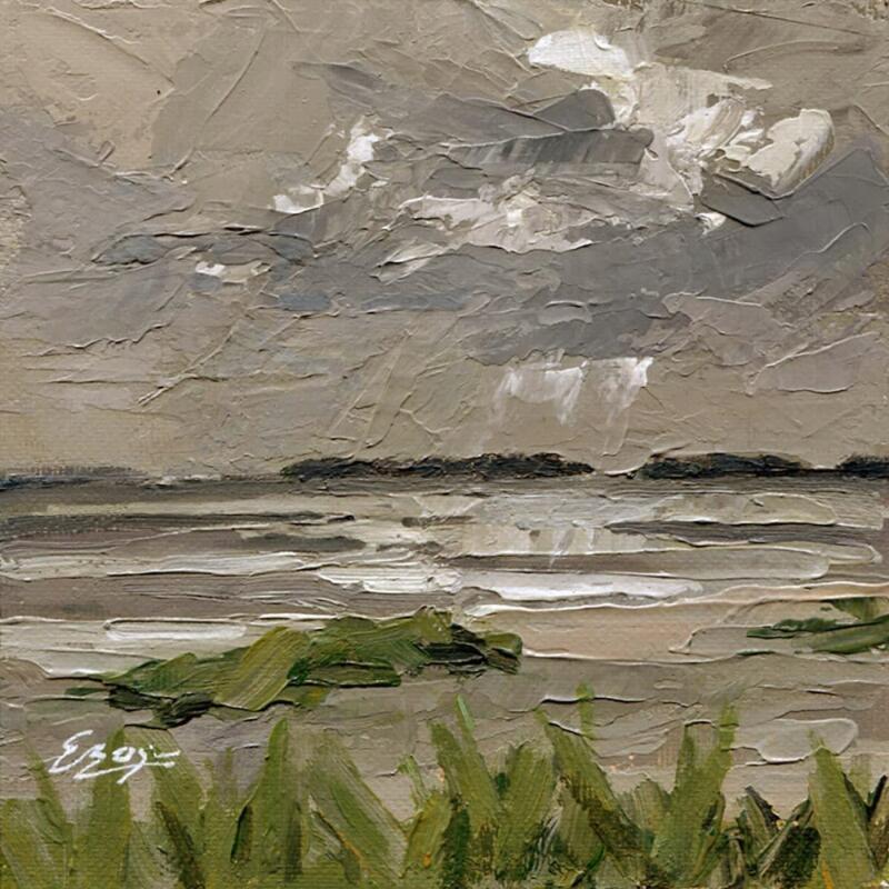 Peinture On Terschelling island par Elisabeth Bazin | Tableau Figuratif Paysages Marine Nature Acrylique