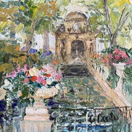 Gemälde La fontaine Medici en été, jardin de Luxembourg  von Dontu Grigore | Gemälde