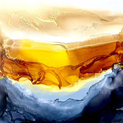 Painting Dune 3078 by Depaire Silvia | Painting Abstract Acrylic Landscapes, Marine, Minimalist