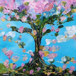 Gemälde Célébration du petit arbre de vie  von Amblard Florence | Gemälde