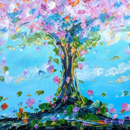 Pintura Petit arbre de vie  por Amblard Florence | Pintura Impressionism Acrílico Naturaleza, Paisajes