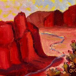 Painting F1 Towers 202-21575-20260208-2 by O'Donnell Karen | Painting