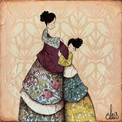 Pintura Alix et Suzanne por Blais Delphine | Pintura