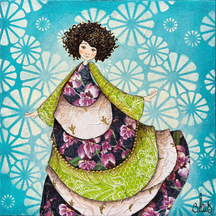 Pintura Violette por Blais Delphine | Pintura