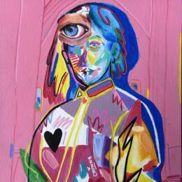 Pintura Au musée * por Crown* | Pintura