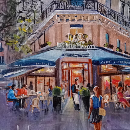 Pintura Rendez-vous  aux deux magots à Paris  por Degabriel Véronique | Pintura