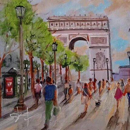 Pintura On se promène aux champs Élysées  por Degabriel Véronique | Pintura