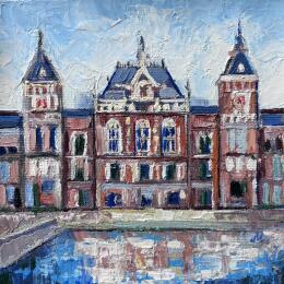 Painting Station Amsterdam Centraal by Maja Anna Chris | Painting