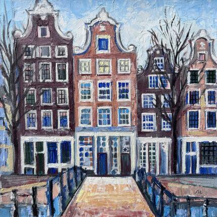 Painting Winter in Amsterdam by Maja Anna Chris | Painting