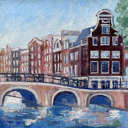 Painting Amsterdam bridge by Maja Anna Chris | Painting