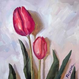 Painting Complicité Florale by Ferguson Danielle | Painting