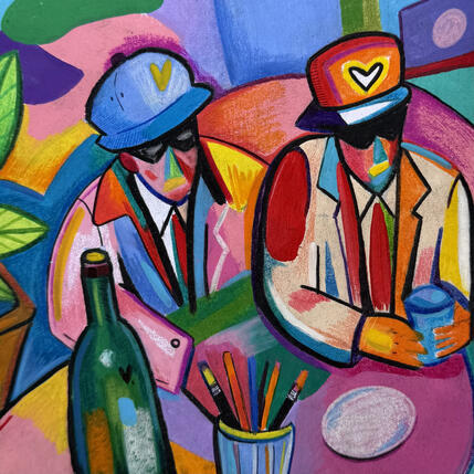 Gemälde Le café* von Crown* | Gemälde