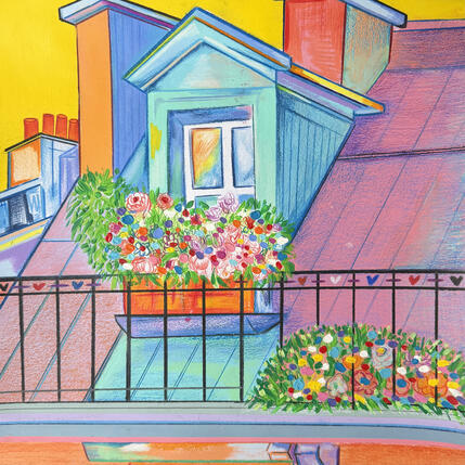 Gemälde Balcon fleuri* von Crown* | Gemälde