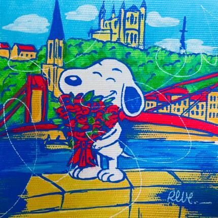 Peinture Petit Prince et nuit etoilé par Revel | Tableau