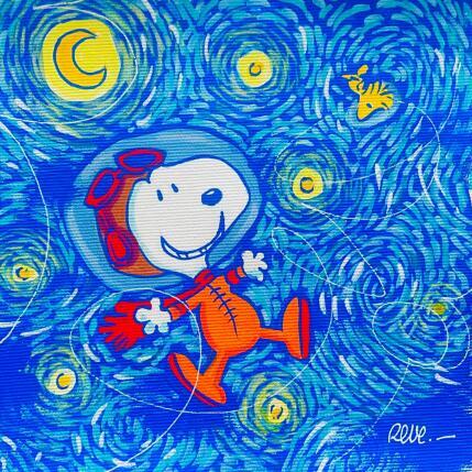 Pintura Astro-snoop 2 por Revel | Pintura Pop art Acrílico Iconos pop