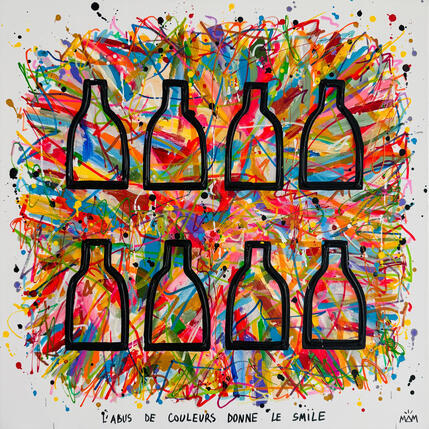 Pintura HAPPY BOTTLES por Mam | Pintura Pop art Acrílico Iconos pop, Sociedad