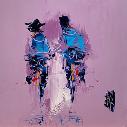 Peinture Main dans la Main par Raffin Christian | Tableau Figuratif Huile Scènes de vie