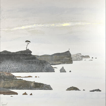 Painting Une matinée sur la côte sauvage by Lemonnier  | Painting Subject matter Acrylic, Zinc Landscapes