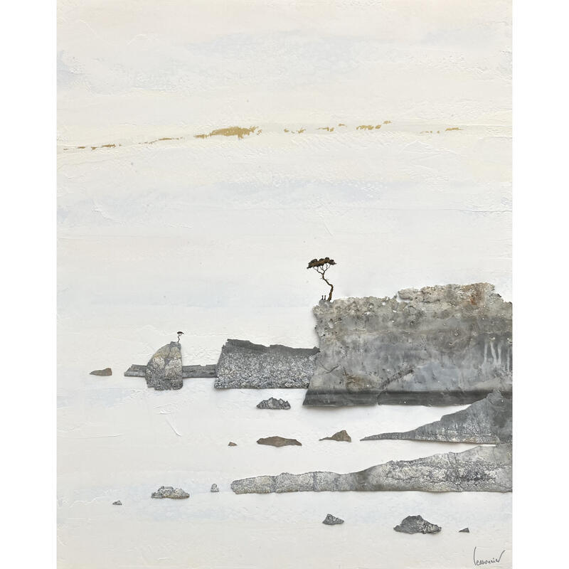 Peinture Le passage par Lemonnier  | Tableau Matiérisme Acrylique, Zinc Paysages