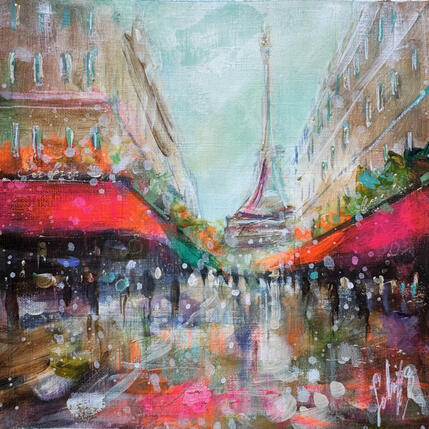 Painting Rue Montorgueil  by Solveiga | Painting
