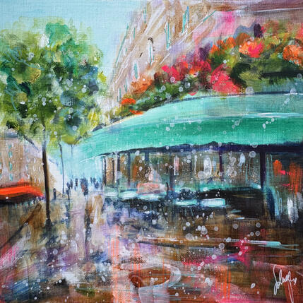 Painting Café de Flore  by Solveiga | Painting