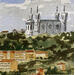 Peinture Fourvière sur la ville par De León Lévi Marcelo | Tableau Figuratif Urbain Aquarelle