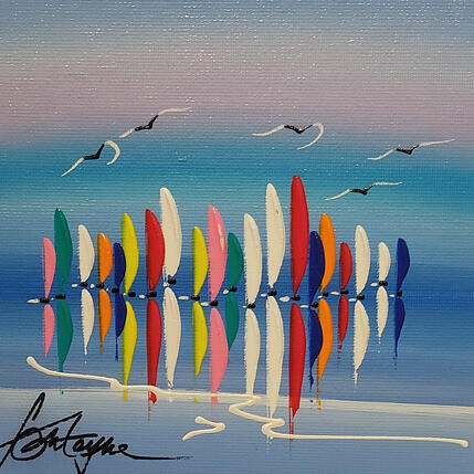 Painting Le chemin sur l'eau by Fonteyne David | Painting Figurative Acrylic