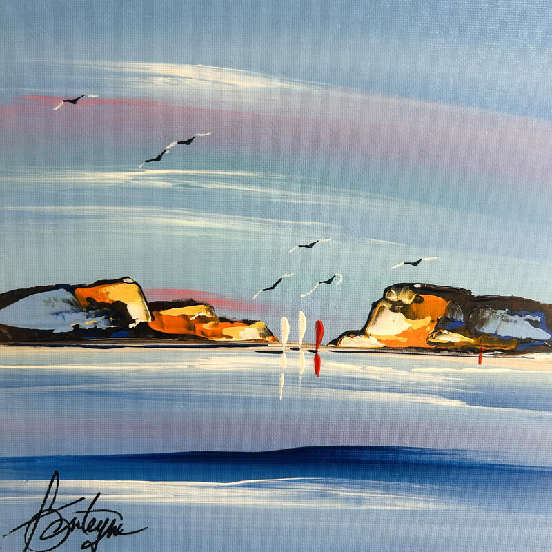 Painting Horizon et puissance by Fonteyne David | Painting Figurative Acrylic