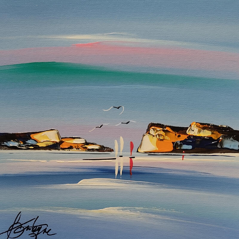 Painting Les rocailles by Fonteyne David | Painting Figurative Acrylic