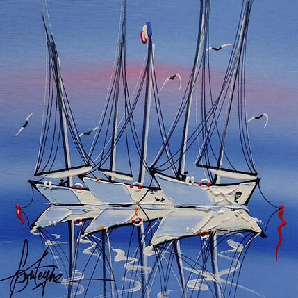 Painting Les bonnes voiles by Fonteyne David | Painting Figurative Acrylic Pop icons