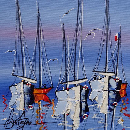 Painting Séance en mer by Fonteyne David | Painting Figurative Acrylic Pop icons