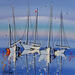 Painting Marine paisible by Fonteyne David | Painting Figurative Acrylic