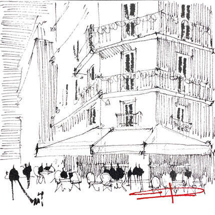 Painting Le dernier espresso by Bailly Kévin | Painting